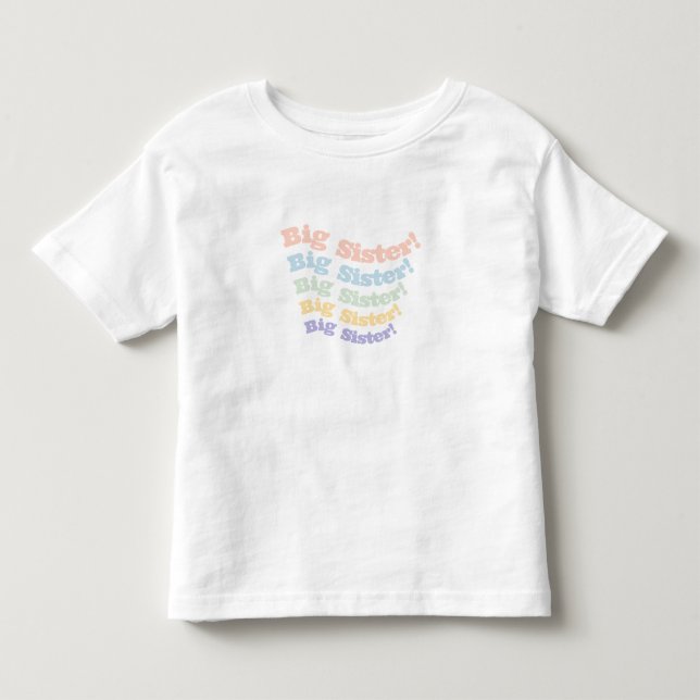 Camiseta Big Sister New Baby Newborn Quote Toddler Shirt (Frente)