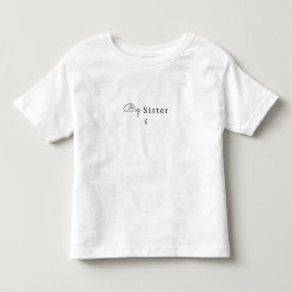 Camiseta Big Sister Quote With Heart Toddler Shirt