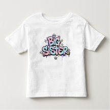 Big Sister Shirt Cute Pastel Kids Tee