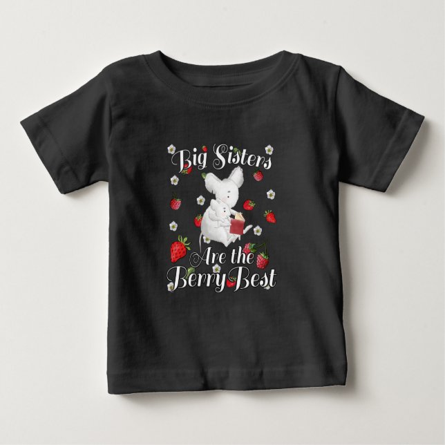 Camiseta Big Sisters Berry Best - Arma de Morango de Mouse (Frente)