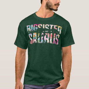 Camiseta Big Sistersaurus é Irmã Dinossaur TRe Irmã Grande