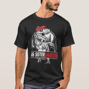 Camiseta Big Sistersaurus T Rex Dinosaur Irmã Saurus Fami