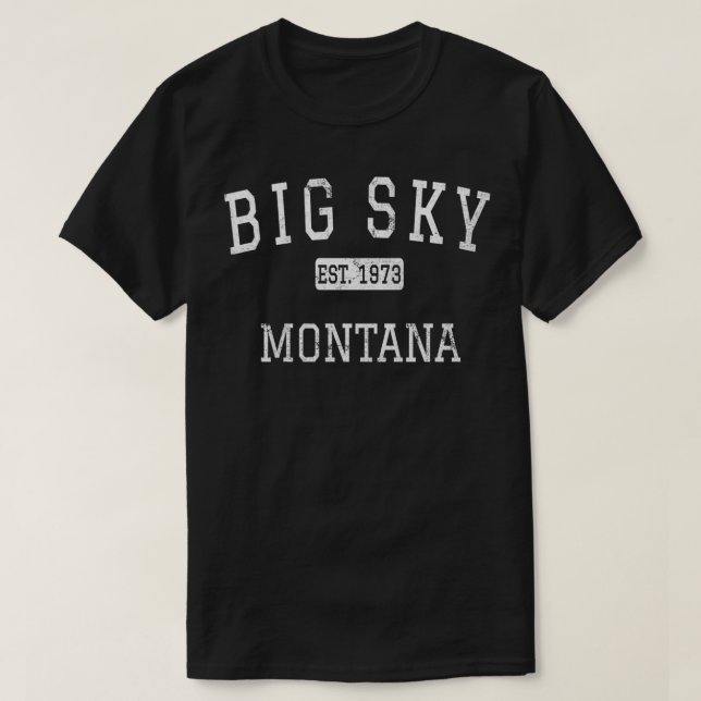 Camiseta Big Sky Montana MT Vintage (Frente do Design)