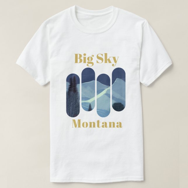 Camiseta Big Sky ski - Montana (Frente do Design)