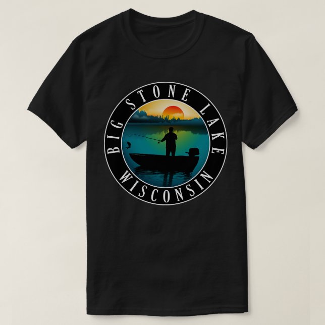 Camiseta Big Stone Lake Wisconsin (Frente do Design)