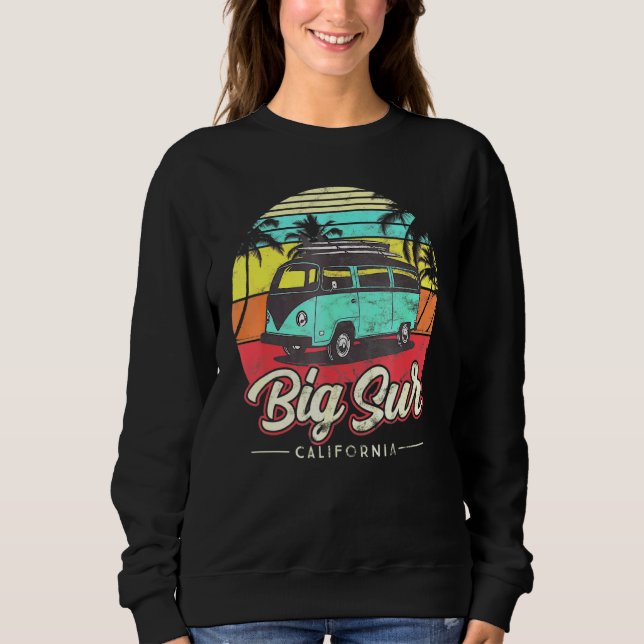 Camiseta Big Sur California Retro Beach Palm Tree S (Frente)