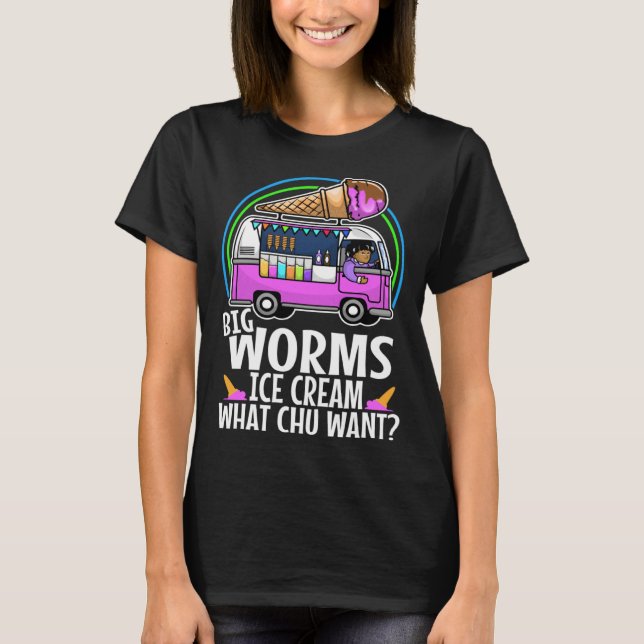 Camiseta Big worms ice cream truck  3 (Frente)