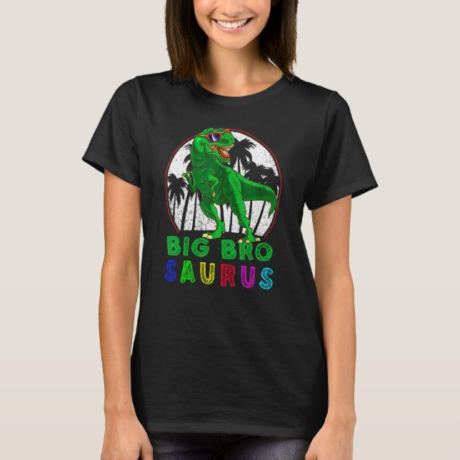 Camiseta Bigbrosaurus Rex Dinosaur Big Bro Saurus Brother F (Frente)