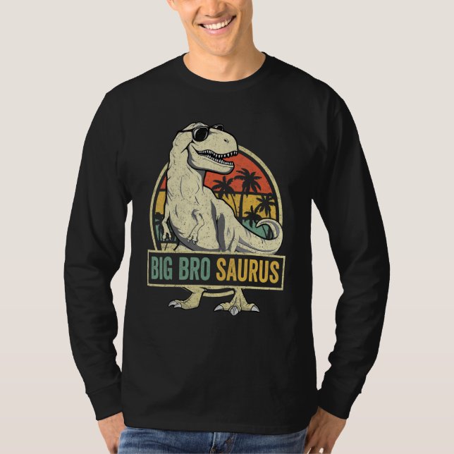 Camiseta Bigbrosaurus Rex Dinossauro Grande Irmão Saurus Ir (Frente)