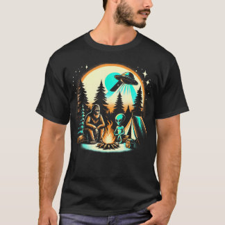 Camiseta Bigfoot Alien Divertido Ufo Aventura ao Ar Livre C