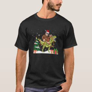 Camiseta Bigfoot Andando Dinossauro Natal Rex Pajamas Men