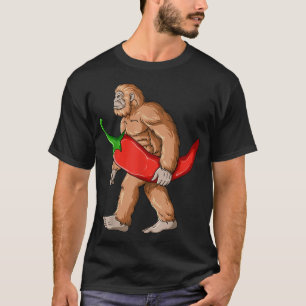 Camiseta Bigfoot Chili Pepper Sasquatch Mexicano Jalapeno