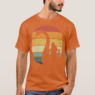 Camiseta Bigfoot E Alienígena Andando Loch Ness Monster