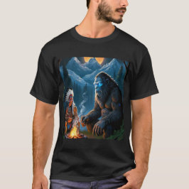 Camiseta Bigfoot e o Chefe da Floresta Moonlit a reunir T-S