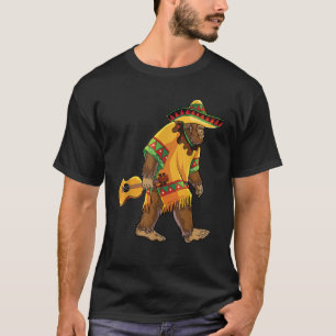 Camiseta Bigfoot El Squatcho Cinco de Mayo Mexicano Mariach