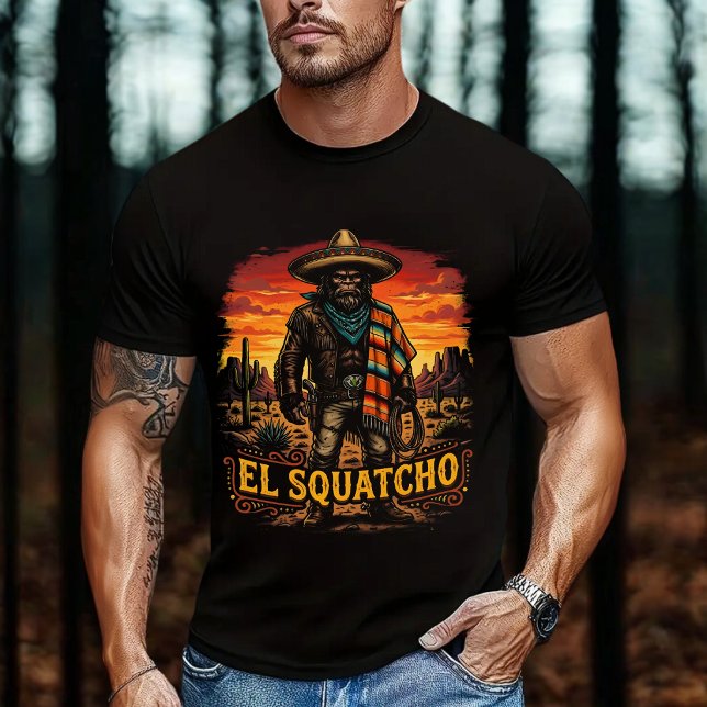 Camiseta Bigfoot El Squatcho Mexican Cinco de Mayo  (Criador carregado)