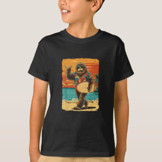 Camiseta Bigfoot Engraçado Aloha Havaiano Surfando Praia Tr