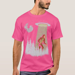 Camiseta Bigfoot Engraçado Carregando Alien Comendo Taco Sa