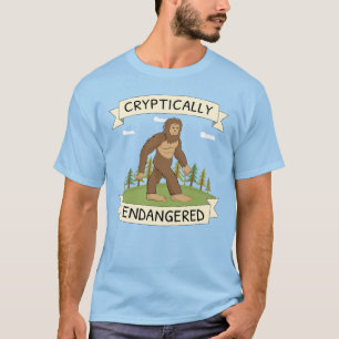 Camiseta Bigfoot Engraçado Cripticamente Ameaçado