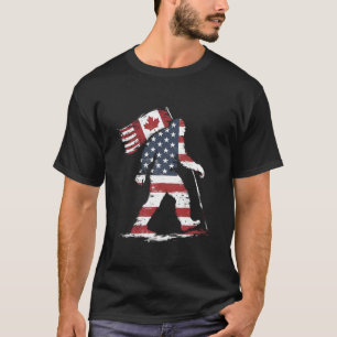Camiseta Bigfoot Holding Canada Flag 51rua State Trump