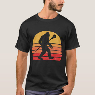 Camiseta Bigfoot Lacrosse Stick Vintage Surf Sun Funny Lax