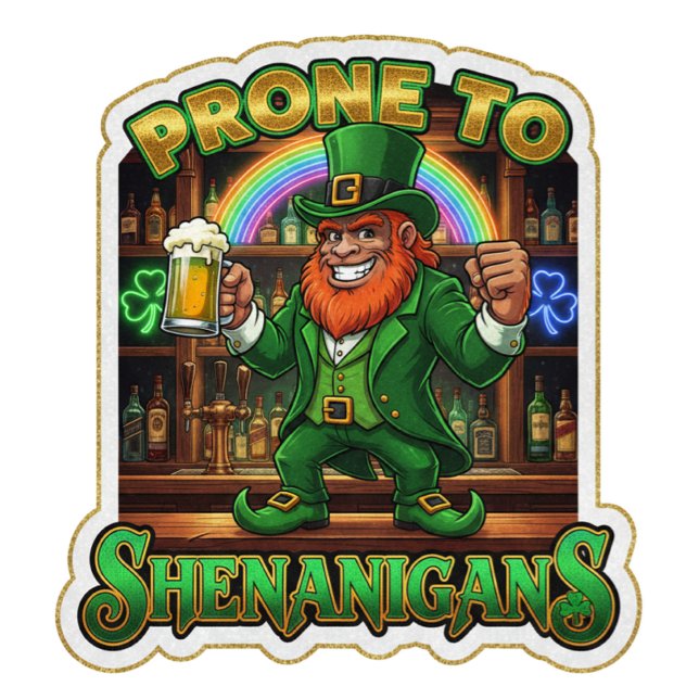 Camiseta Bigfoot Leprechaun Prone to Shenanigans (Criador carregado)