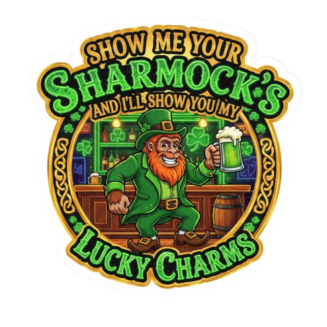 Camiseta Bigfoot Leprechaun Show Me Your Shamrock's (Criador carregado)