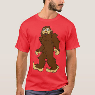 Camiseta Bigfoot leva uma trilha de caminhada
