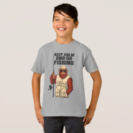 Camiseta Bigfoot Mantenha a Calma E Vá Pescar Engraçado
