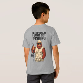 Camiseta Bigfoot Mantenha a Calma E Vá Pescar Engraçado