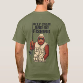 Camiseta Bigfoot Mantenha a Calma E Vá Pescar Engraçado