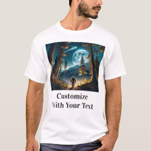 Camiseta Bigfoot Night Woods Full Moon