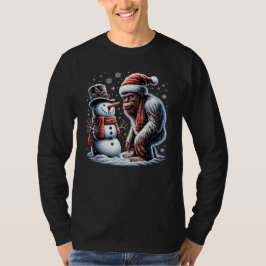 Camiseta Bigfoot Papais noeis Snowman Xmas Natal