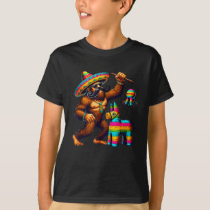 Camiseta Bigfoot Pinata Cinco De Mayo Mexicano Sasquatch Cr
