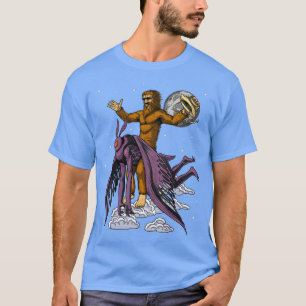 Camiseta Bigfoot Riding Mothman