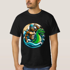 Camiseta Bigfoot Riding Nessie