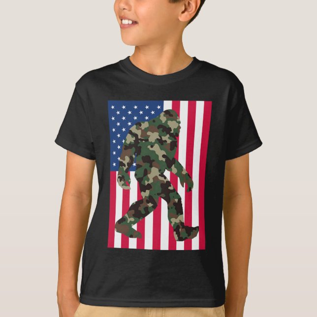 Camiseta Bigfoot Sasquatch Camo (Frente)