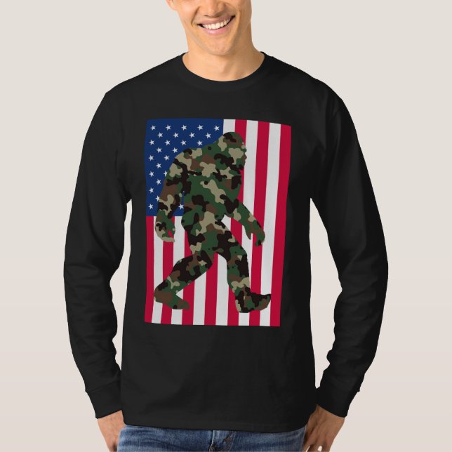 Camiseta Bigfoot Sasquatch Camo (Frente)