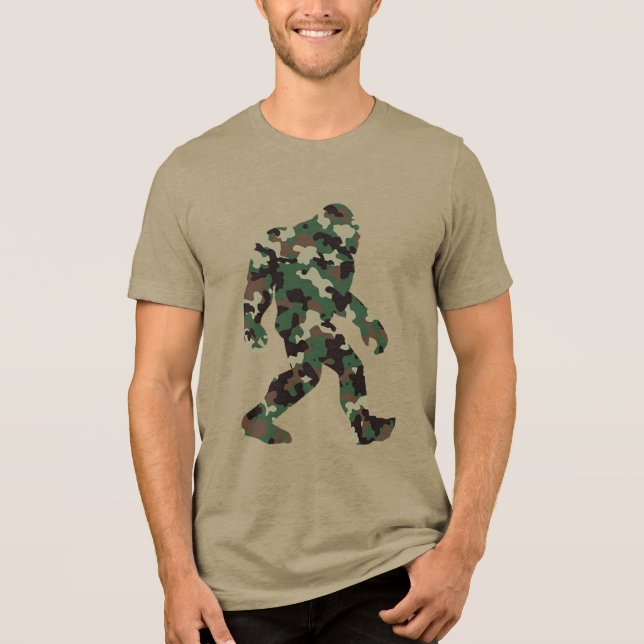 Camiseta Bigfoot Sasquatch Camo (Frente)