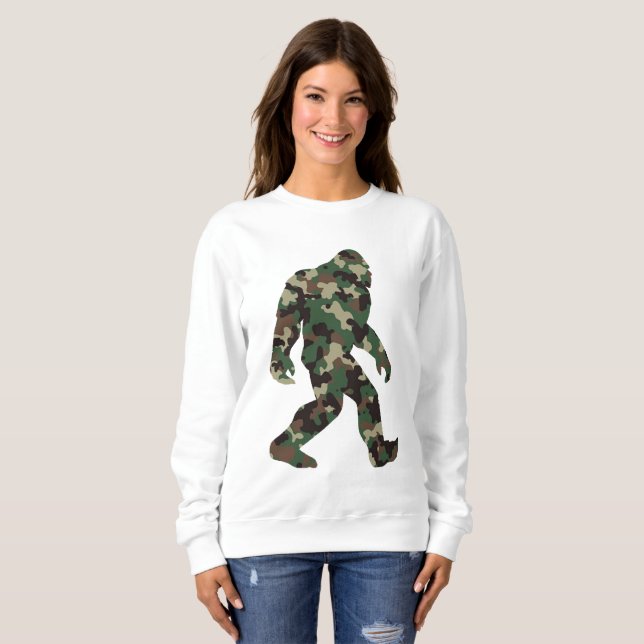 Camiseta Bigfoot Sasquatch Camo (Frente Completa)