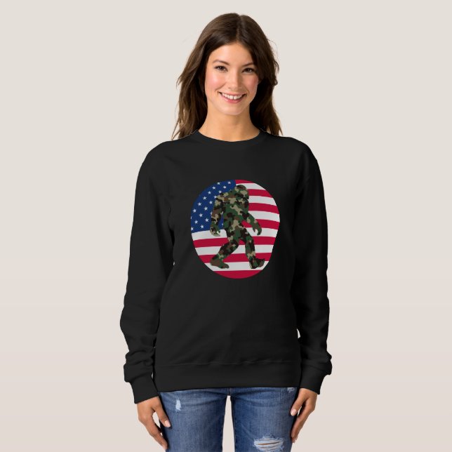Camiseta Bigfoot Sasquatch Camo    (Frente Completa)