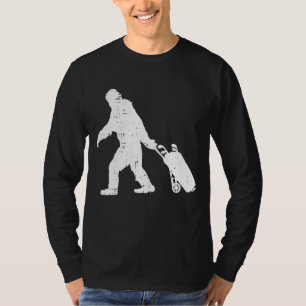 Camiseta Bigfoot Sasquatch Golf Clubs Engraçado Golfer