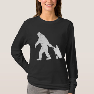 Camiseta Bigfoot Sasquatch Golf Clubs Engraçado Golfer