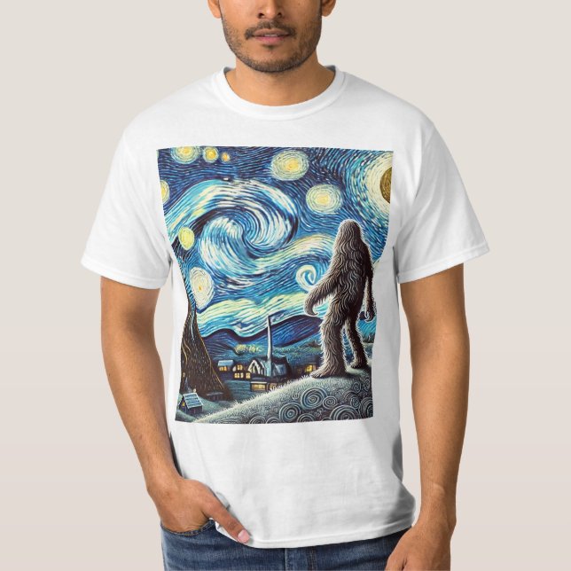 Camiseta Bigfoot Starry Night (Frente)