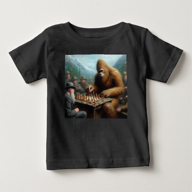 Camiseta Bigfoot Tocando Xadrez (Frente)