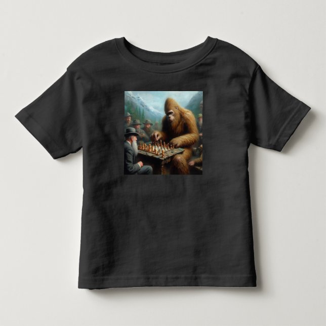 Camiseta Bigfoot Tocando Xadrez (Frente)