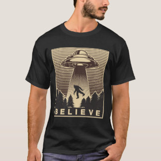 Camiseta Bigfoot Ufo Retro Vintage