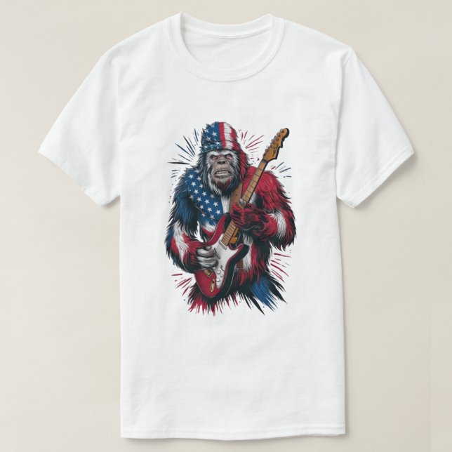 Camiseta Bigfoot Violão Elétrico (Frente do Design)