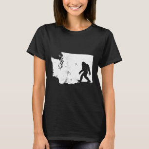 Camiseta Bigfoot Washington State Map Sasquatch Men