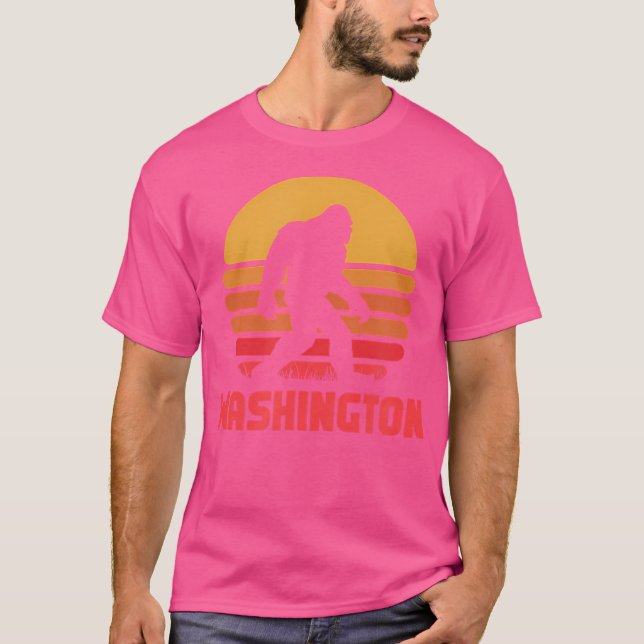 Camiseta Bigfoot Washington State Sasquatch Yeti Hunter Big (Frente)